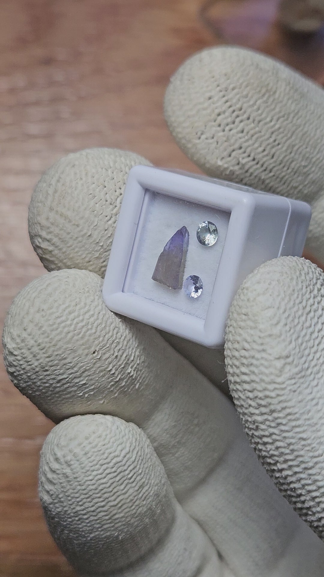 Tanzanite Natural unheated Crystal and Facet set.