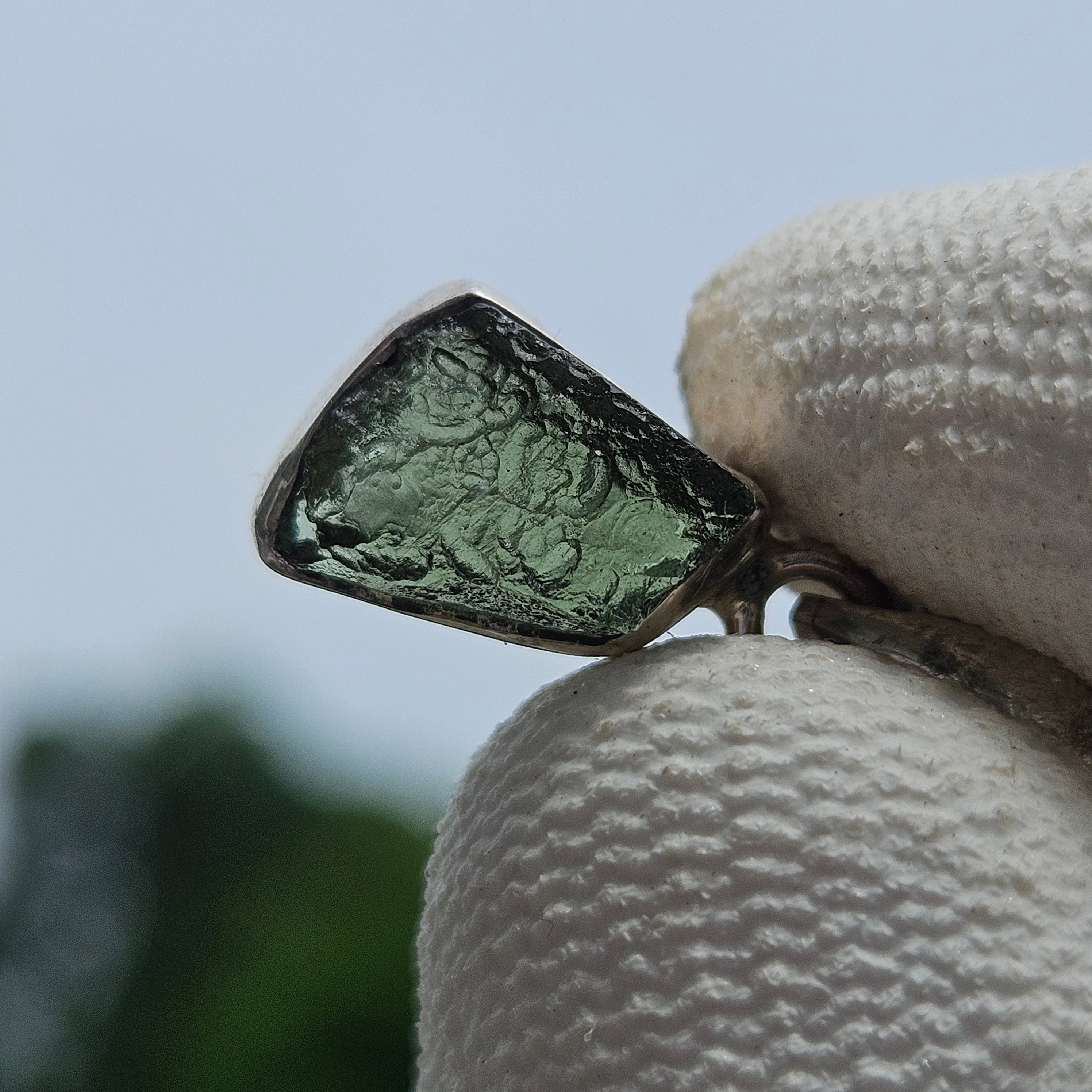 Sterling Silver Moldavite Pendant