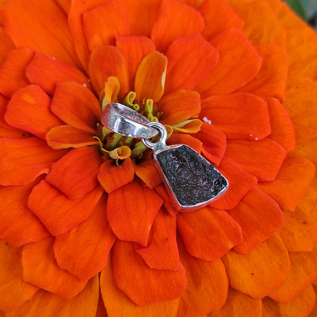 Sterling Silver Moldavite Pendant