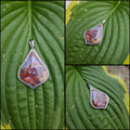 Red/Purple Moss agate pendant