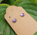 African Amethyst studs