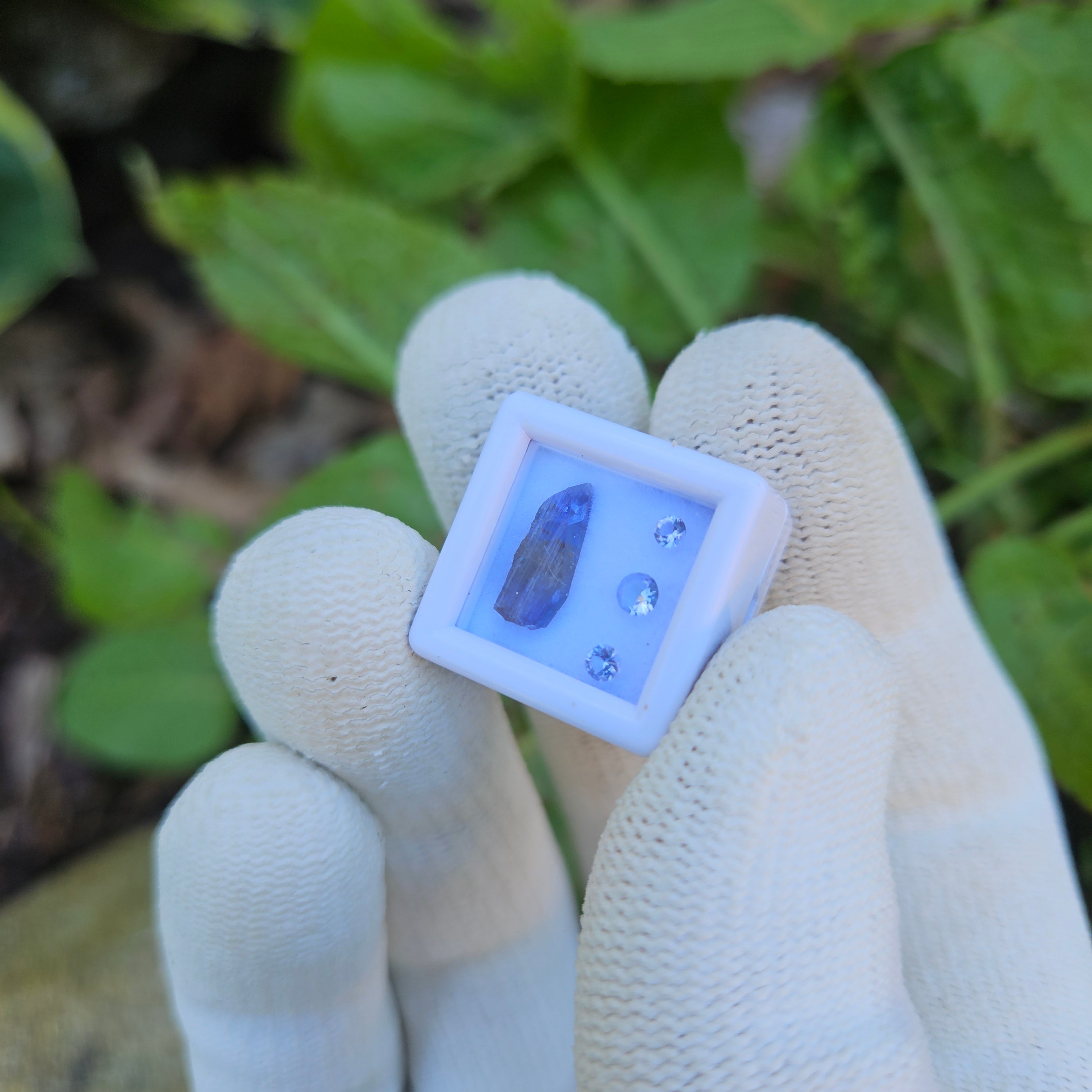 Tanzanite Natural unheated Crystal and Facet set.