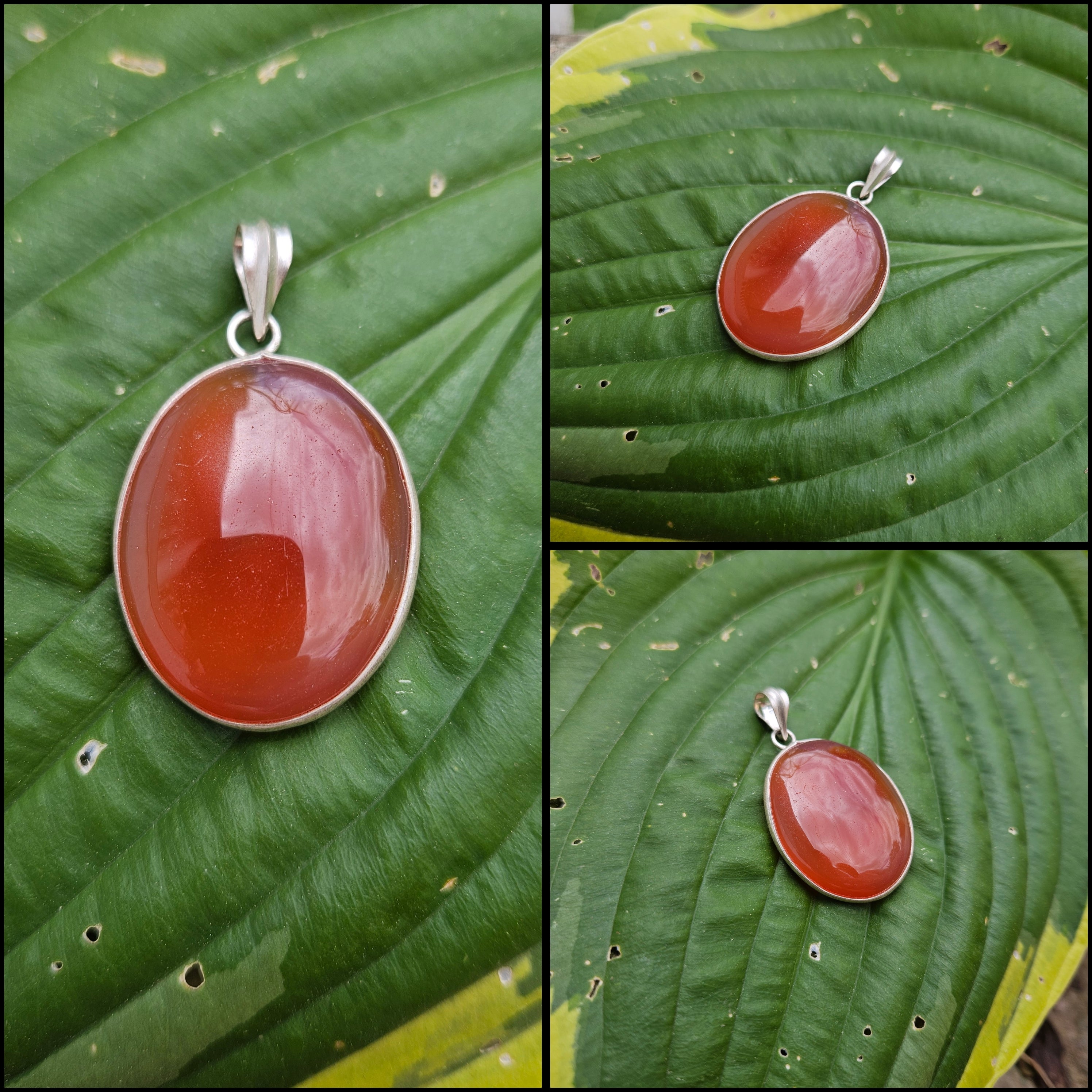Sterling Silver Carnealian Pendant