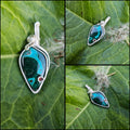 Malachite/Chrysocolla/Garnet Pendant