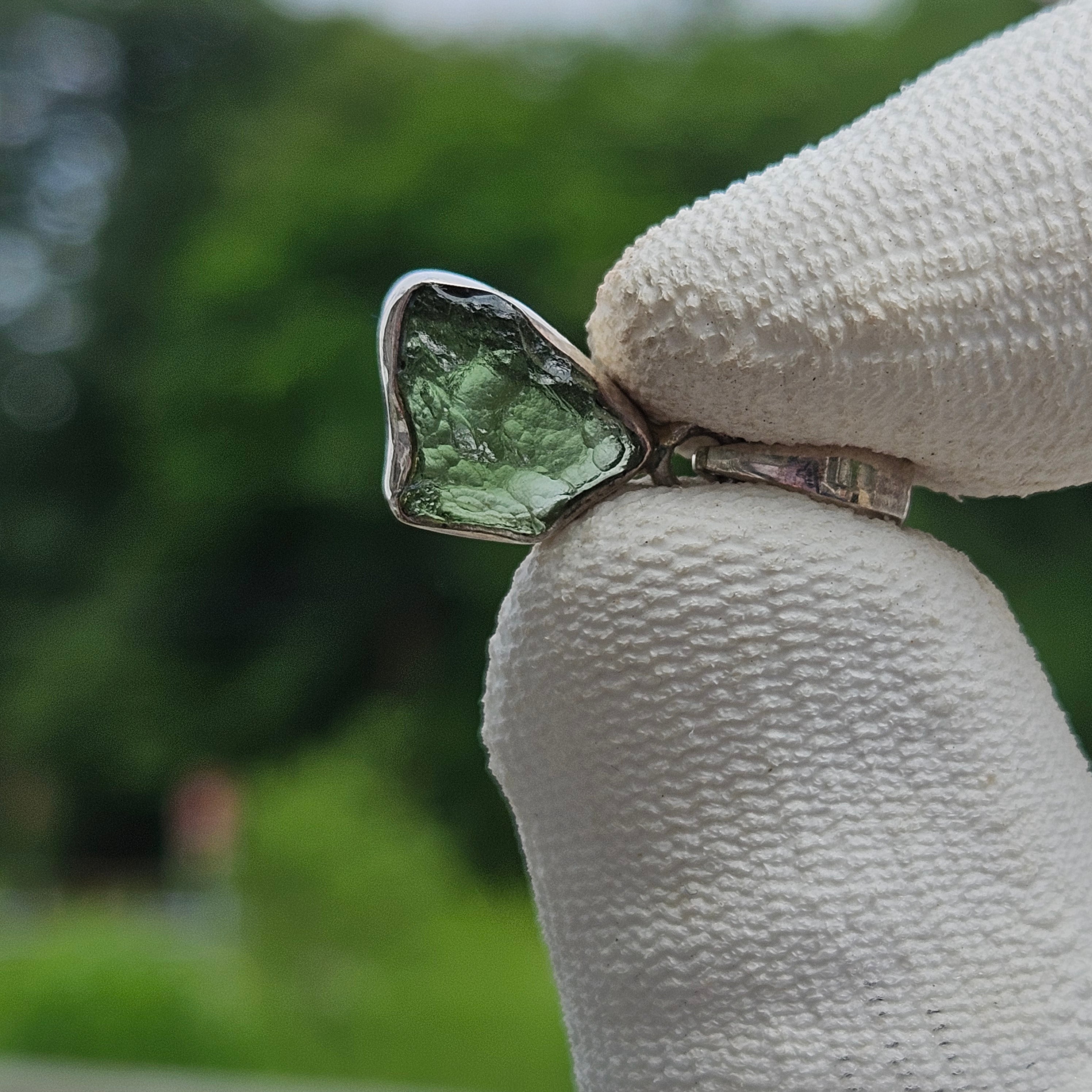 Sterling Silver Moldavite Pendant
